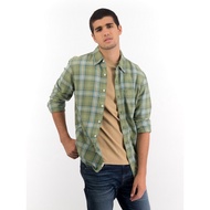American Eagle เสื้อเชิ้ตผู้ชาย 2179 INT SF MICHAEL PLAID MILO TWILL สี GREEN - 015-2179-300