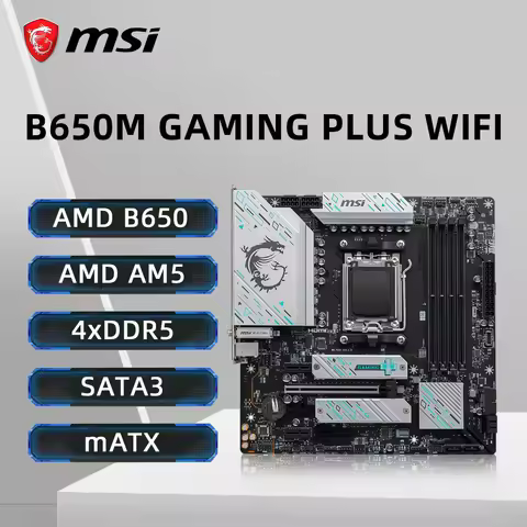 MSI B650M GAMING PLUS WIFI Motherboard AM5 Socket Support 7900X 7800X3D 7600 CPU 4xDDR5 7800MHz 256G