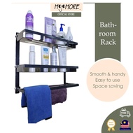 Mojomore Bathroom Rack Stainless Steel Rak Sabun Bilik Mandi Toilet Rack Shelf Shampoo Rack Organizer Towel