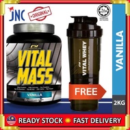Mass Gainer Halal – Vital Mass 2kg/4.41lbs (Vanilla) 0g Sugar with Whey Isolate & Tribulus – Fast We
