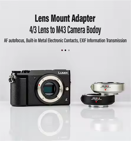 VILTROX JY-43F Auto Focus 4/3 Lens to Micro M4/3 Camera Adapter Mount for Olympus PL8 E-M5 E-PM1 E-M