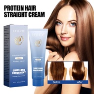 EELHOE Keratin Hair Straightening Cream Professional Damaged Treatment Faster Smoothing Curly Hair Care Protein Correction Cream 100ml
