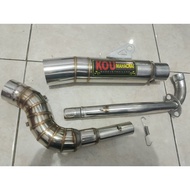 EXHAUST DAENG SAI4 OPEN PIPE 51 MM FOR WAVE KRISS XRM RUSI LEGEND SMASH EX5