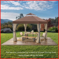 Gazebo Top Gazebo Replacement Canopy Top Cover Double Layer Waterproof Shade with Hardtop for Garden