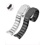 For Casio metal steel strip EQB-500/EQB-501/EQB-800 EQB-800BL Solid curved End Watchband 22mm men's 