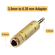 MU0497 AUDIO ADAPTER GOLD Plated MALE 6.35mm to 3.5mm & female Audio Adapter 6.35mm to 3.5mm Plug