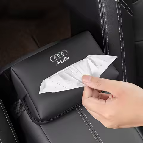 for Audi Sline Leather Car Seat Back Tissue Box Storge Bag TT RSQ5 S3 S4 S5 S6 S7 S8 A4 A6 A3 A4 A5 