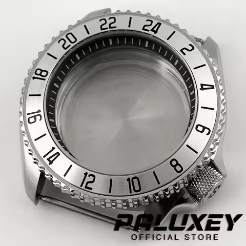 NH35 42MM 007 NH35 Case With Black Ring Watch Case Sloping Bezel For NH34 NH35 NH36 NH38 Movement 28