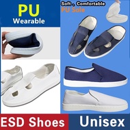 MALAYSIA.... Cleanroom Shoes Esd Shoes kasut esd Anti Static Shoes White Navy blue Putih Unisex Safe
