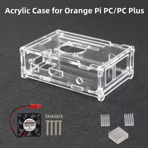 Orange Pi PC Acrylic Case Clear Transparent Shell Box Optional Cooling Fan Heatsink Compatible for O