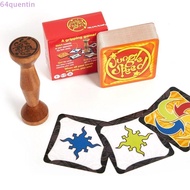 QUENTIN Jungle Speed Card Games, Coated Paper Jungle Board Games Family Jungle, Jungle Speed English with Stick Spanish English Fast Run Game Kids