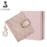 Foxer short wallet for women bifold wallet leather wallet for women card holder