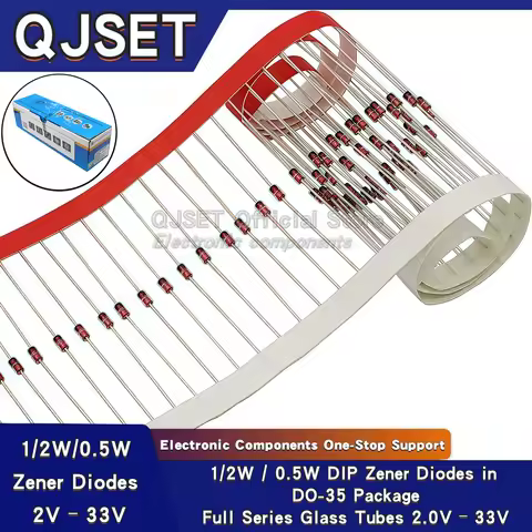 50pcs 1/2W Zener Diode 0.5W DO-35 BZX55C 2.2V 2.4 3.3 3.6 3.9 4.3 4.7 5.1 5.6 6.2 6.8 7.5 8.2 9.1 10