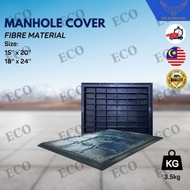 Buatan Malaysia 15" x 20"/18" x 24" Fiber Main Hole Cover/Fiberglass Main Hole Cover/Penutup Longkan