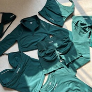 DFYNE New Style Winter Christmas Turquoise Green Series Full Set Shorts Trousers Square Neck v Neck 