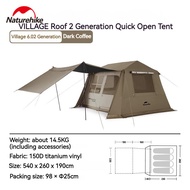 Naturehike Village 6.0 หลังคา เต็นท์เปิดอย่างรวดเร็ว เต็นท์กันแดดไวนิลไทเทเนียมกลางแจ้ง CNK2300ZP021