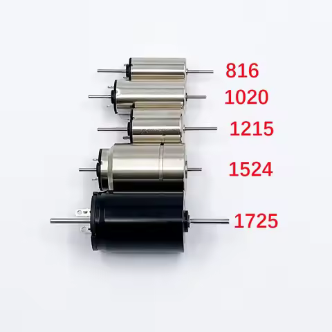 1PC 816 1020 1215 1524 1725 Dual Shaft Coreless Motor DC 6V 9V 12V Strong Magnetic High Speed Engine