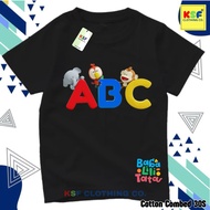 KSF - Children's T-shirt with Cilukba Song for Toddlers (Baba Lili Tata) ABC Unisex Cotton Combed 30