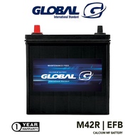 Global MF M42R EFB Car Battery  (Bateri Kereta) Special for Toyota Rush 2018, Perodua Aruz, Myvi Fac