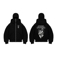 Hoodie Balaclava Zipper Skull Paper Gangster Viral Jacket Boxy Black Plain Cool Latest 2025