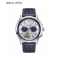 Solvil et Titus W06-03236-013 Men's Quartz Analogue Watch in Silver Dial and Leather Strap