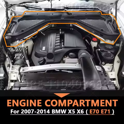 For 2007 2008 2009 2010 2011 2012 2013 2014 BMW X5 Hybrid X6 35iX 50iX M E70 E71 Car Engine Upper Co