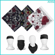 Alia 21 Rose Bandana Head Scarf Hip Hop Square Turban Head Scarf for Teenagers