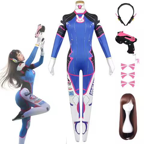 Anime Game Dva Cosplay Costume Zentai Suit Bodysuit 3D Printing Spandex Jumpsuits Game Female Adult 