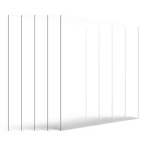 VEVOR PET/Plexiglass Sheets 5-Pack Plastic Sheet 24x36Inch 0.04Inch Thick Transparent Clear Flexible