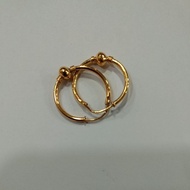 Earrings 1 gram light gold ballRing