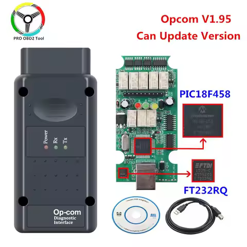 Quality OPCOM V1.99 OP COM V1.95 with PIC18F458 FTDI Chip Car Diagnostic Scanner Flash Firmware Upda