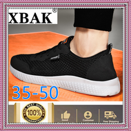 XBAK สีดำรองเท้าผู้ชายรองเท้ากีฬาสำหรับผู้ชายรองเท้าผ้าใบรองเท้าผู้ชายรองเท้าขนาดใหญ่ผู้ชาย Eu: 45 46 47 48 49 50รองเท้ากีฬาผู้ชายระบายอากาศกลางแจ้งใหม่ฤดูร้อน2021รองเท้าผูกเชือกไม่ลื่นรองเท้าผ้าใบชาย