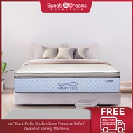 12 Inch Back Pedic CAIRNS 3 Zone Pressure Relief Pocketed Spring Mattress