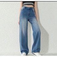 jeans women retro jeans beggy versatile seluar jin perempuan loose mop pants