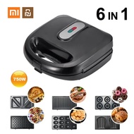 Xiaomi YouPin 6 in 1 Electric Sandwich Waffle Makers เครื่องทำแซนวิช Multi-Function เครื่องทำวาฟเฟิล