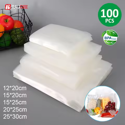 Vacuum Packaging Bags For Food 100PCS Food Storage Bags 5 Size Food Vacuum Packed Bags Keep Food Fre