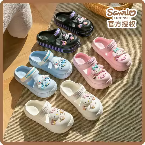 Original Sanrio New Original women Kulomi HelloKitty summer children's princess slippers cute sandal