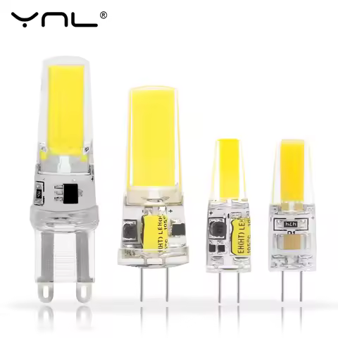 LED G4 COB Lamp Dimmable 6W 9W COB LED Bulb E14 AC/DC 12V 220V Lampada LED G9 COB Spotlight Chandeli
