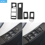 YAE For BMW X5 E53 2000-2006 Real Carbon Fiber Car Door Windows Lift Handle Control Button Frame Cover Trim Decoration Sticker O18