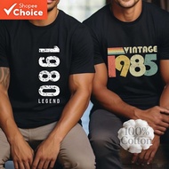 45th Anniversary T-shirt (1980-1989) Classic and legendary clothes from 1980 to 1989. Retro 40th bir