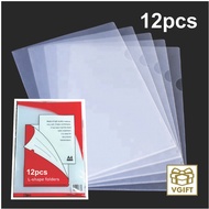 [12pcs] E310 A4 Clear Holder File (L Shape folder) Clear Holder