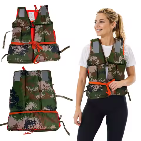 Oxford Fabric Safety Life Vest Waterproof Swimming Jacket Seawater Erosion Resistance Fishing Life J