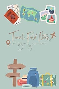 Travel Field Notes: Aesthetic neutral colored blank graph paper notebook