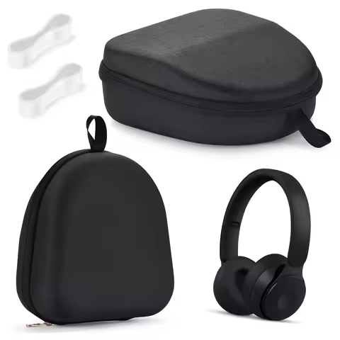 Hard Carrying Case Shockproof Earphone Bags Splashproof Protective Case W/ Magnetic Room for Cable f