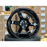 NEW 18X8.5J AOW TE37 Saga Rim (set of 4) Gloss Black 5X100 for GT86 GR86 BRZ Corolla Sport