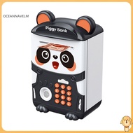 [In Stock]  Educational Money Bank Fingerprint Piggy Bank Kids Panda Piggy Bank with Auto-roll Passw