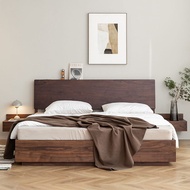 (Pre sale){SG Sales}Tatami Storage Bed Single/Queen/King Bed Solid Wood Japanese-Style Drawer Bed Cherrywood Log Air Pressure Storage High Box Tatami Double Bed Bed Frame with Draw