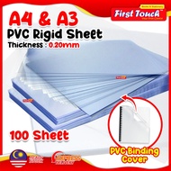 A4 / A3 0.2mm Plastic Sheet Cover / Rigid Sheet / Multipurpose Transparent Binding PVC Cover (10shee