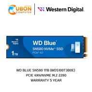 SSD (เอสเอสดี) WD BLUE SN580 1 TB SSD M.2 PCIe 4.0 ประกันศูนย์ 5 ปี