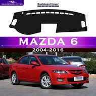 for Mazda 6 2004-2016 GG Wagon Anti-Slip Car Dashboard Cover Avoid Light Pad Instrument Platform Desk Mat Dash Carpet Protective Sunshade Accessories